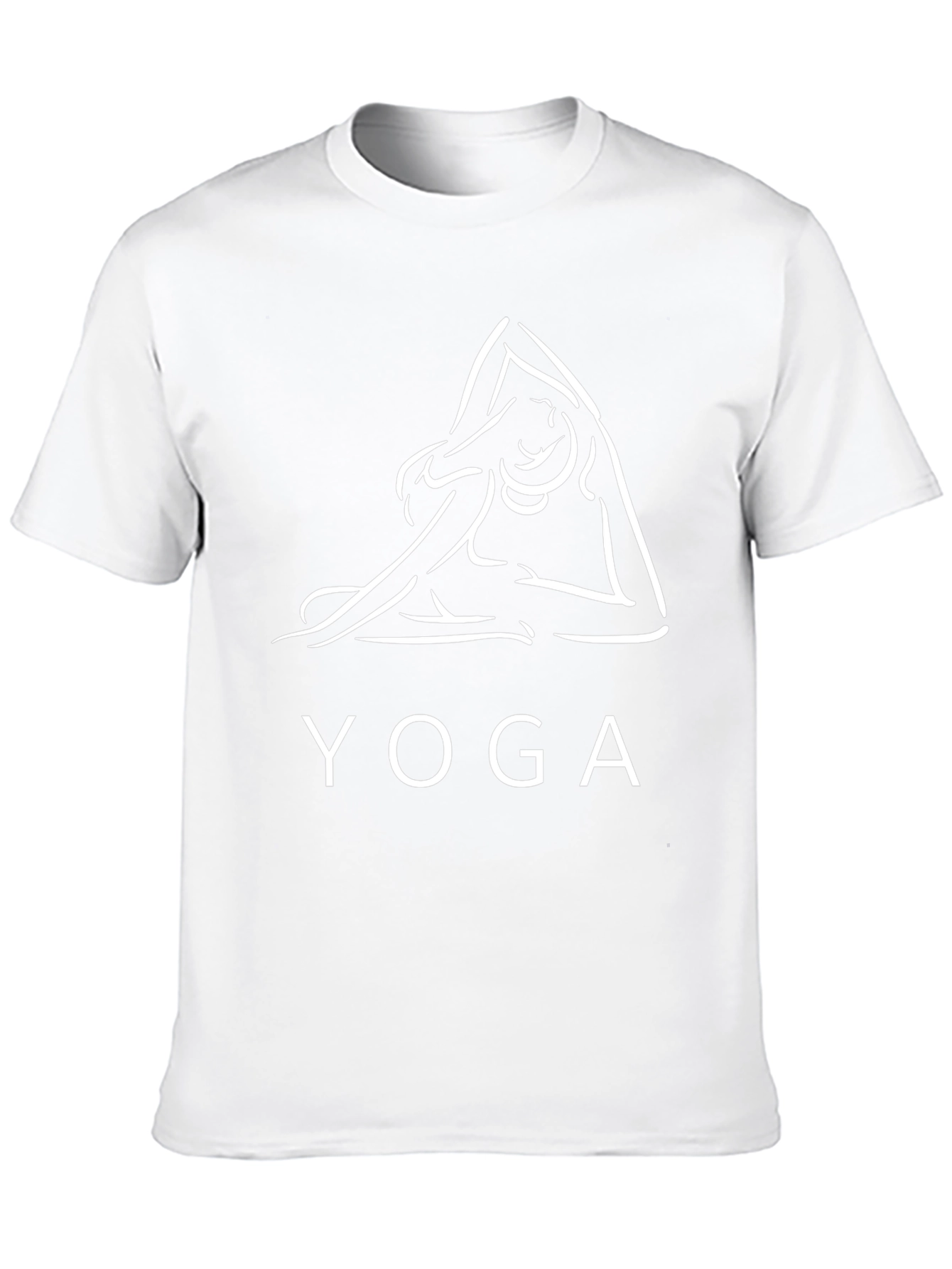 Yoga Pose Graphic Tee - Black Cotton Comfort