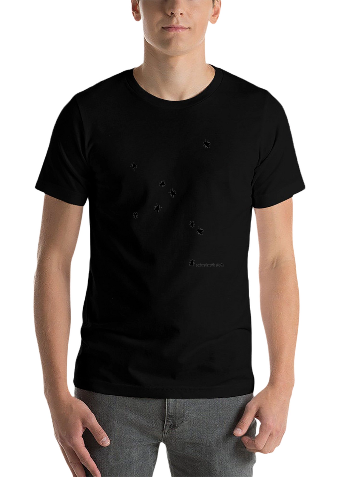 Modern Black T-Shirt with Minimalist Graphic Design