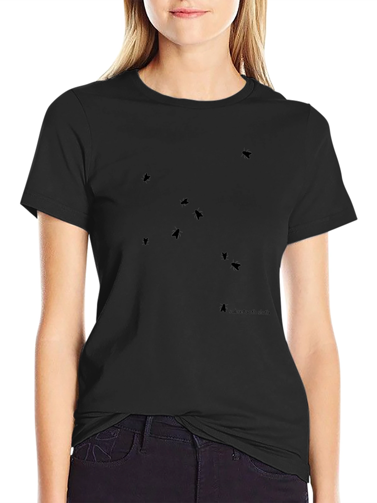 Modern Black T-Shirt with Minimalist Graphic Design