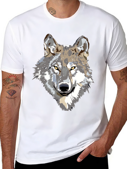 Wolf Graphic Print Black T-Shirt