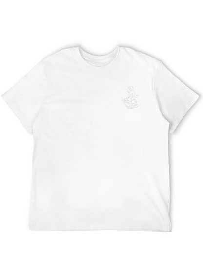 Mens Black Graphic Tee - Space Planet Design