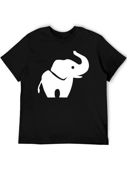 Elephant Graphic Tee - Black Cotton Blend