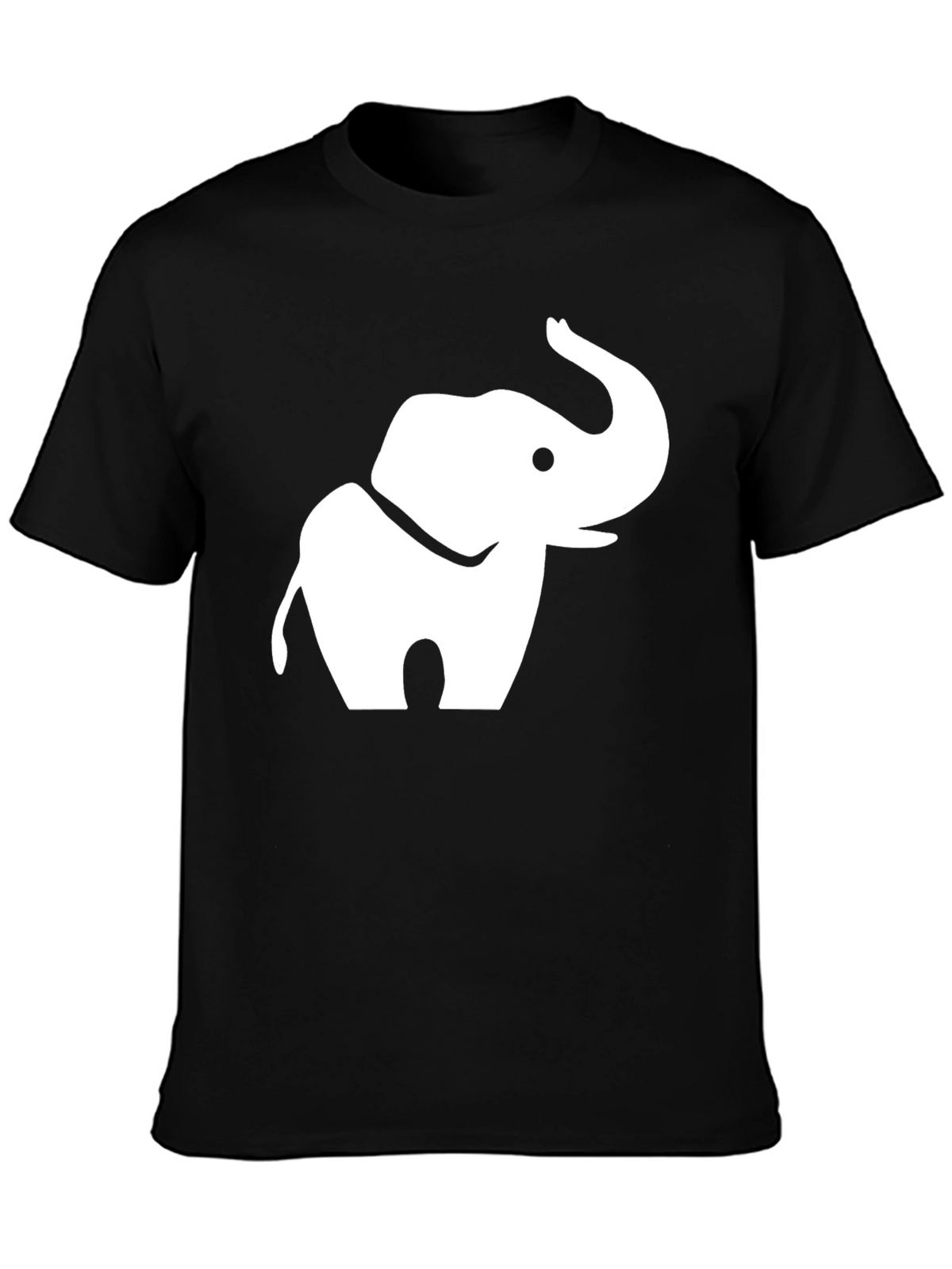Elephant Graphic Tee - Black Cotton Blend
