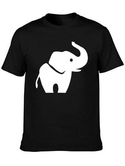 Elephant Graphic Tee - Black Cotton Blend