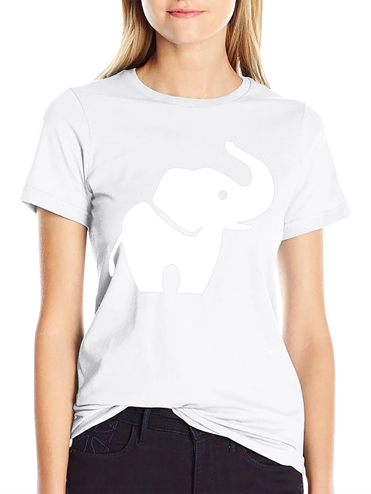 Elephant Graphic Tee - Black Cotton Blend