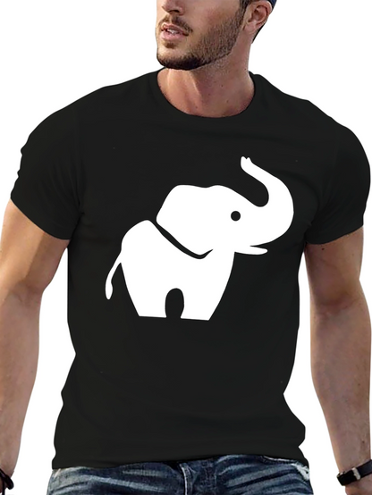 Elephant Graphic Tee - Black Cotton Blend