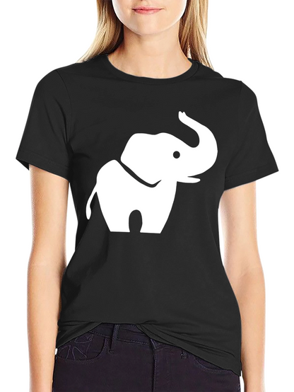 Elephant Graphic Tee - Black Cotton Blend