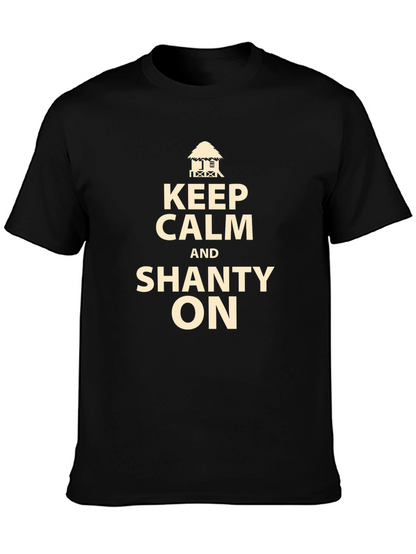 Keep Calm and Shanty On Black T-Shirt