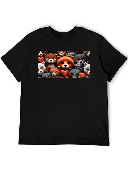Bear Heart T-Shirt - Cute Cartoon Animal Tee
