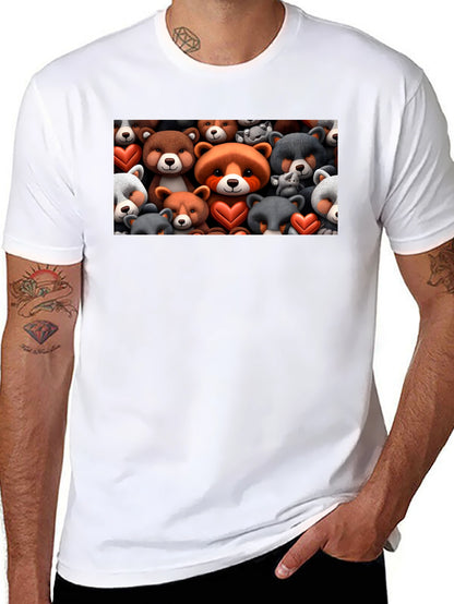 Bear Heart T-Shirt - Cute Cartoon Animal Tee