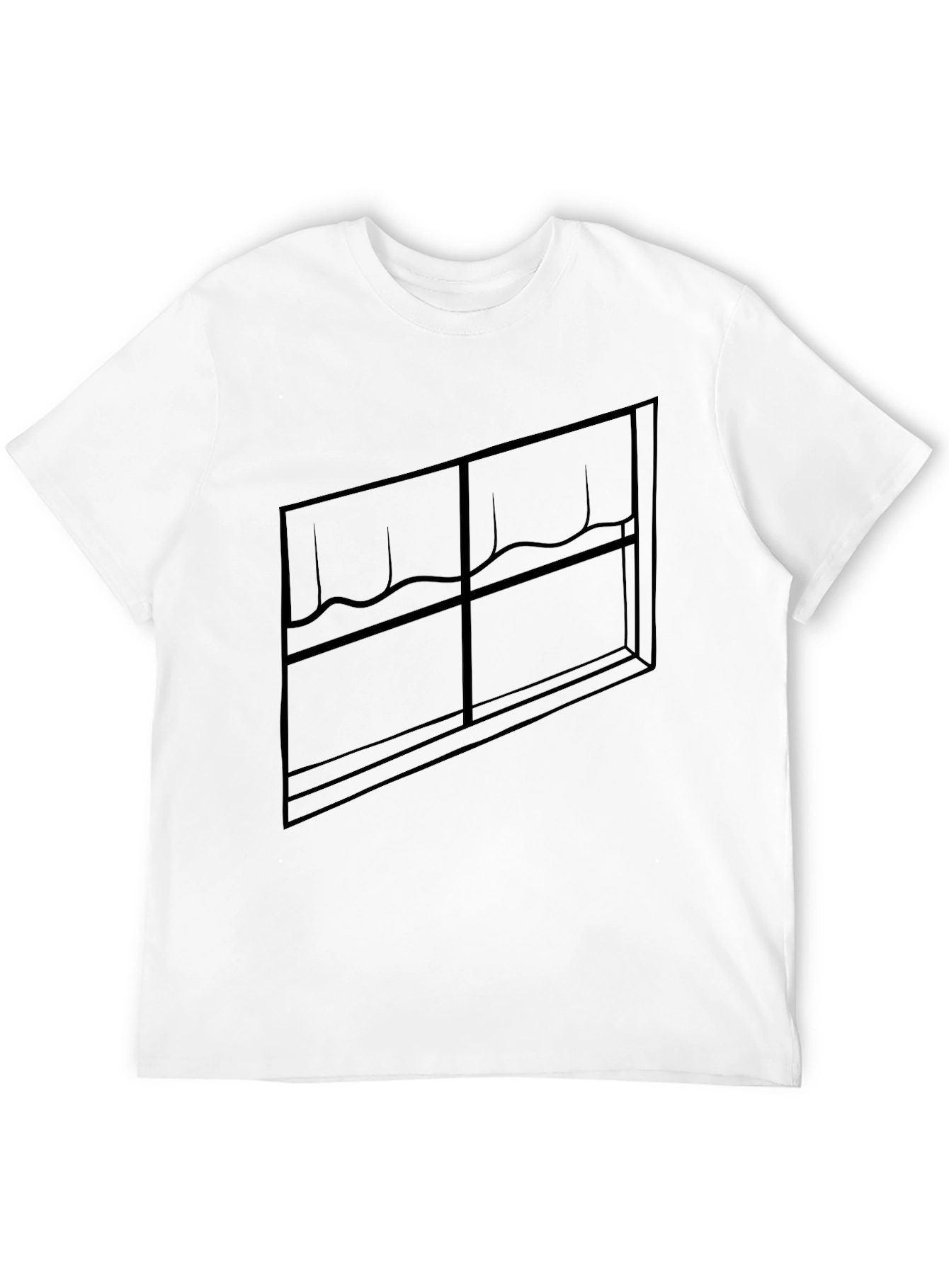 Window Graphic Black T-Shirt | Modern Streetwear