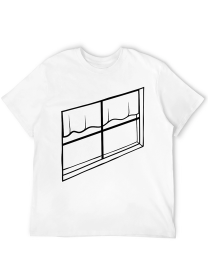 Window Graphic Black T-Shirt | Modern Streetwear