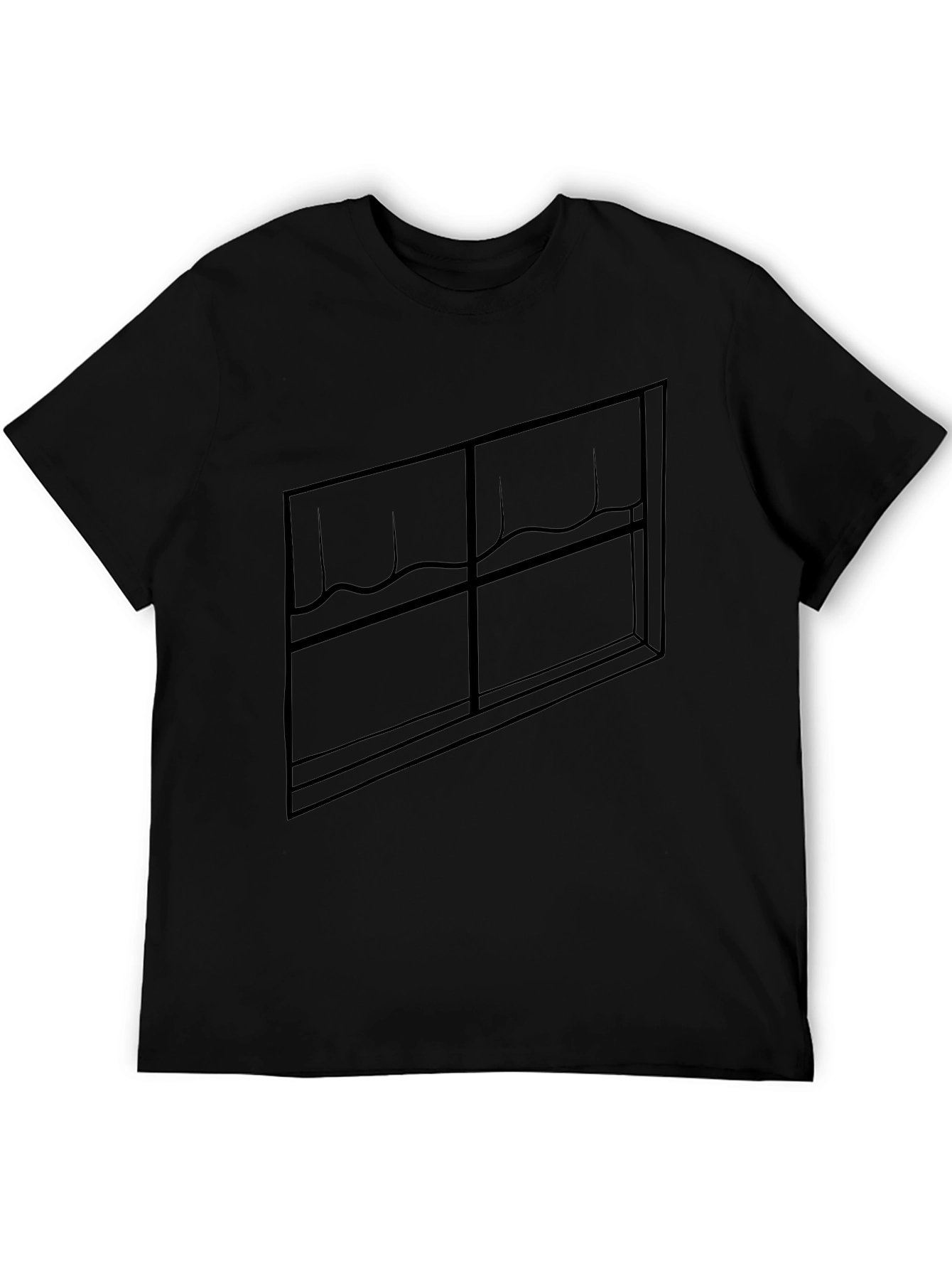 Window Graphic Black T-Shirt | Modern Streetwear