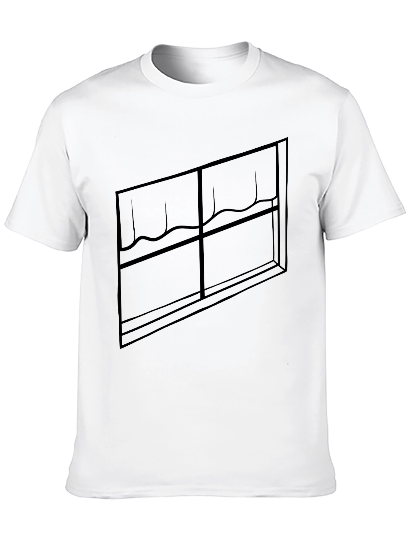 Window Graphic Black T-Shirt | Modern Streetwear