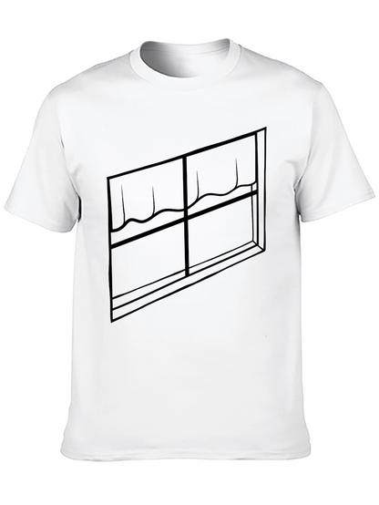 Window Graphic Black T-Shirt | Modern Streetwear
