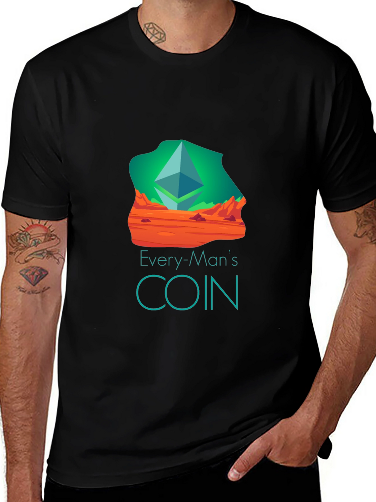 Every-Mans Coin Black T-Shirt
