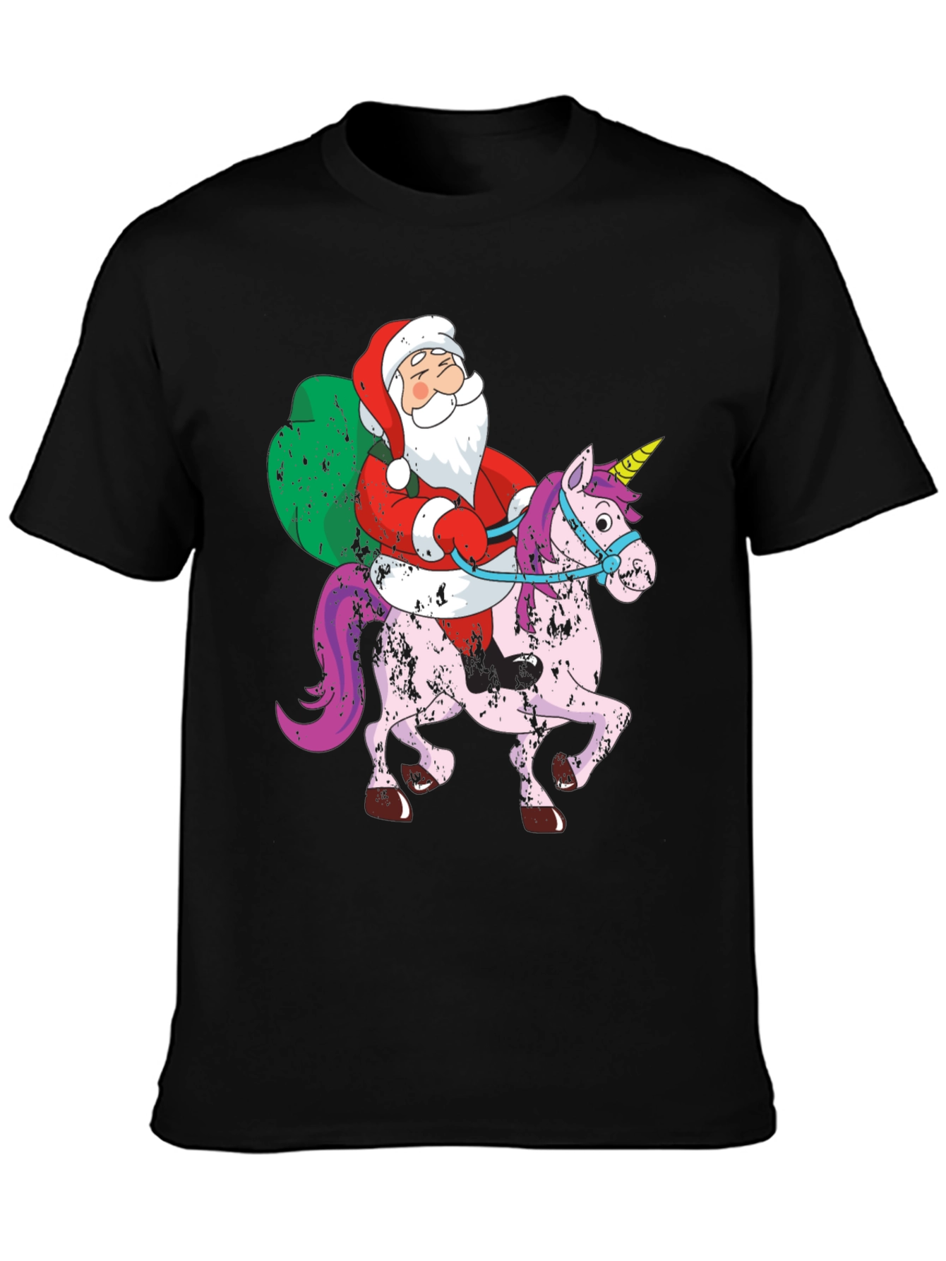Santa Riding Unicorn T-Shirt