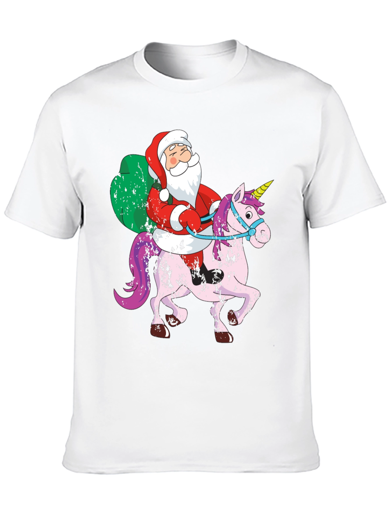 Santa Riding Unicorn T-Shirt