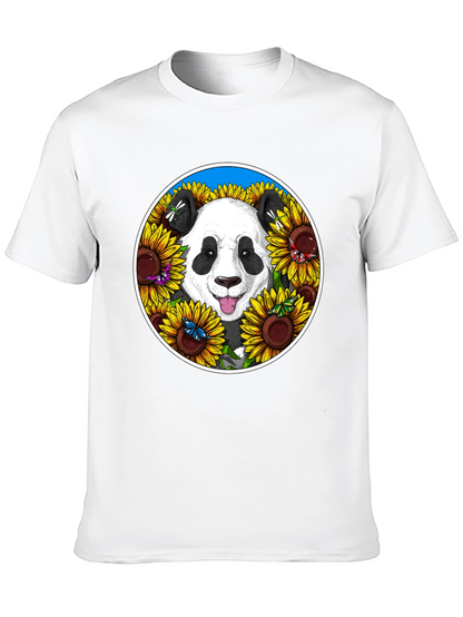 Panda Sunflower Graphic Tee