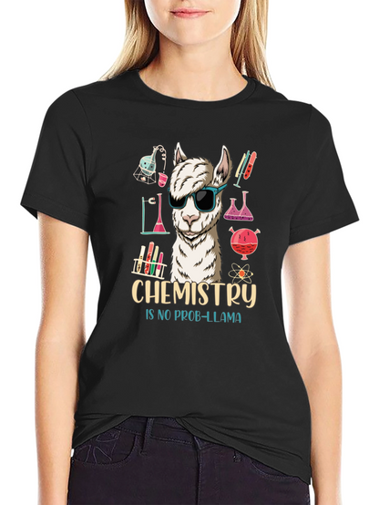 Chemistry No Prob-llama Graphic T-Shirt