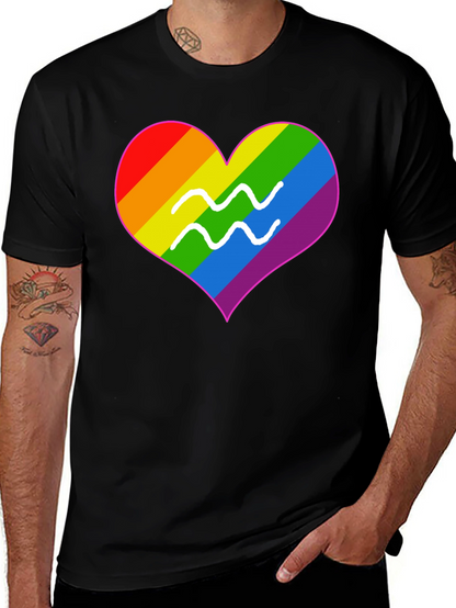 LGBT Aquarius Heart T-Shirt - Pride