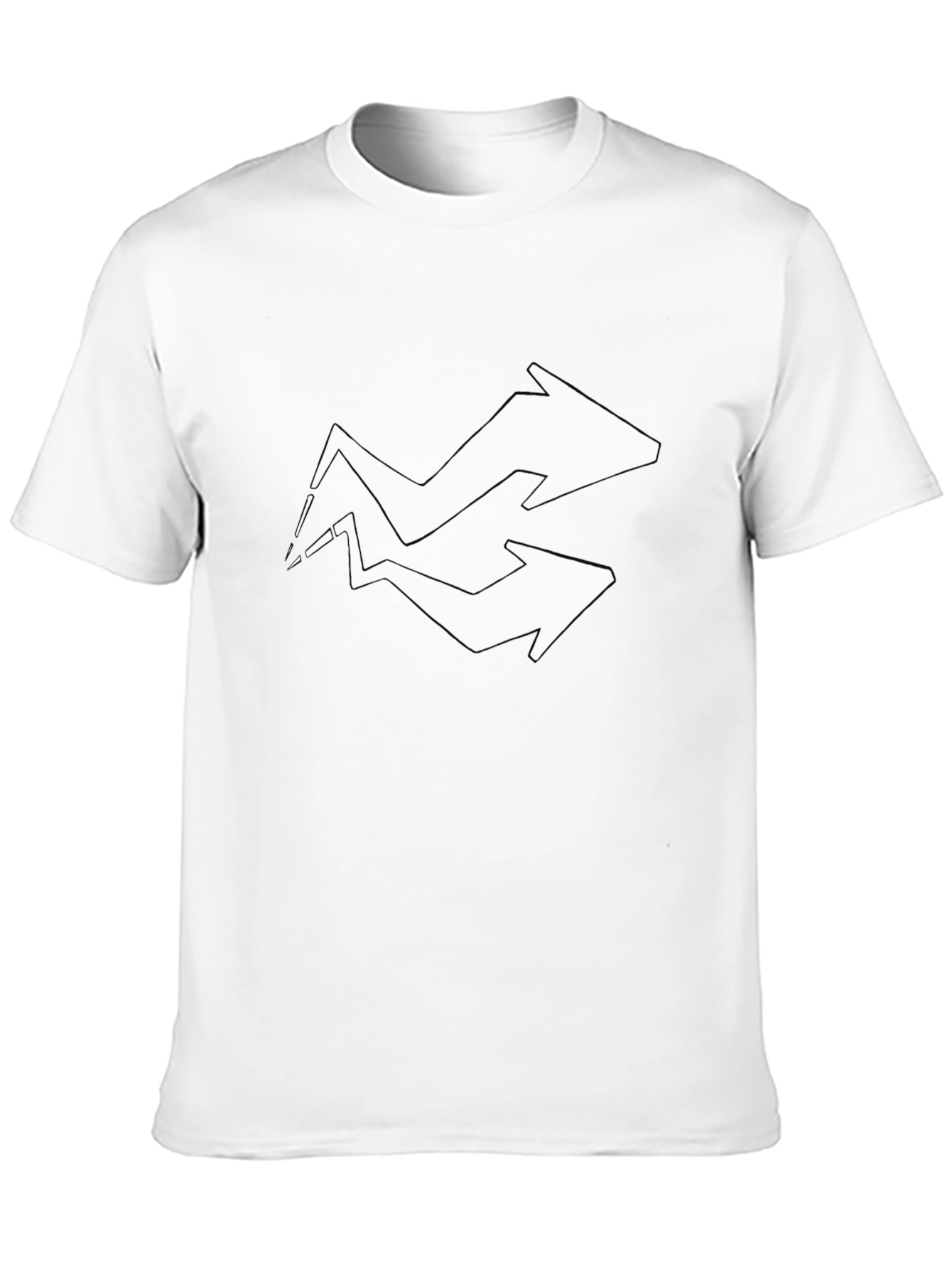 Arrow Graphic Tee - Black Cotton Blend