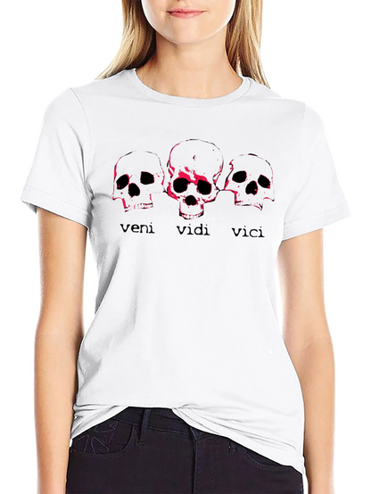Veni Vidi Vici Skull Graphic Tee - Black