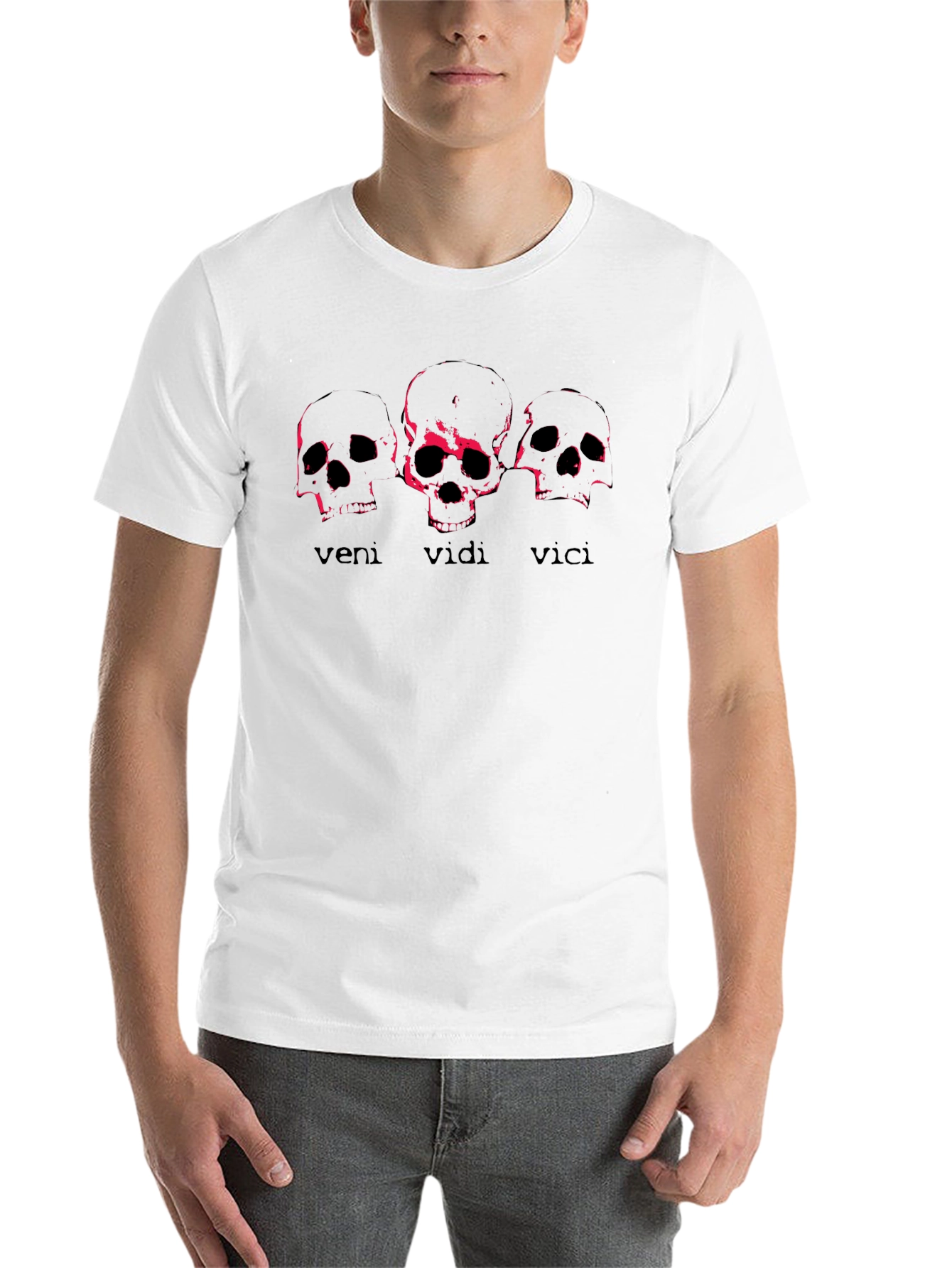 Veni Vidi Vici Skull Graphic Tee - Black