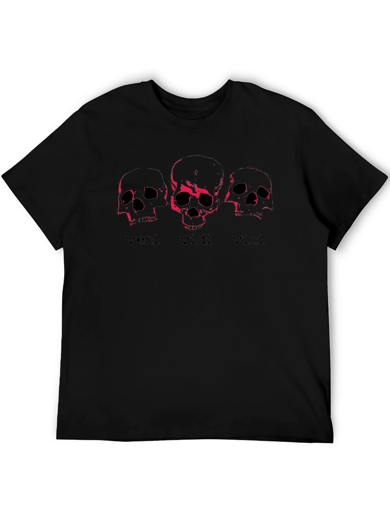 Veni Vidi Vici Skull Graphic Tee - Black