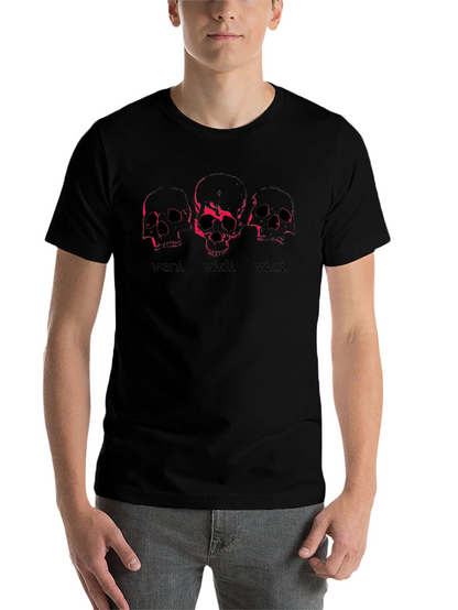Veni Vidi Vici Skull Graphic Tee - Black