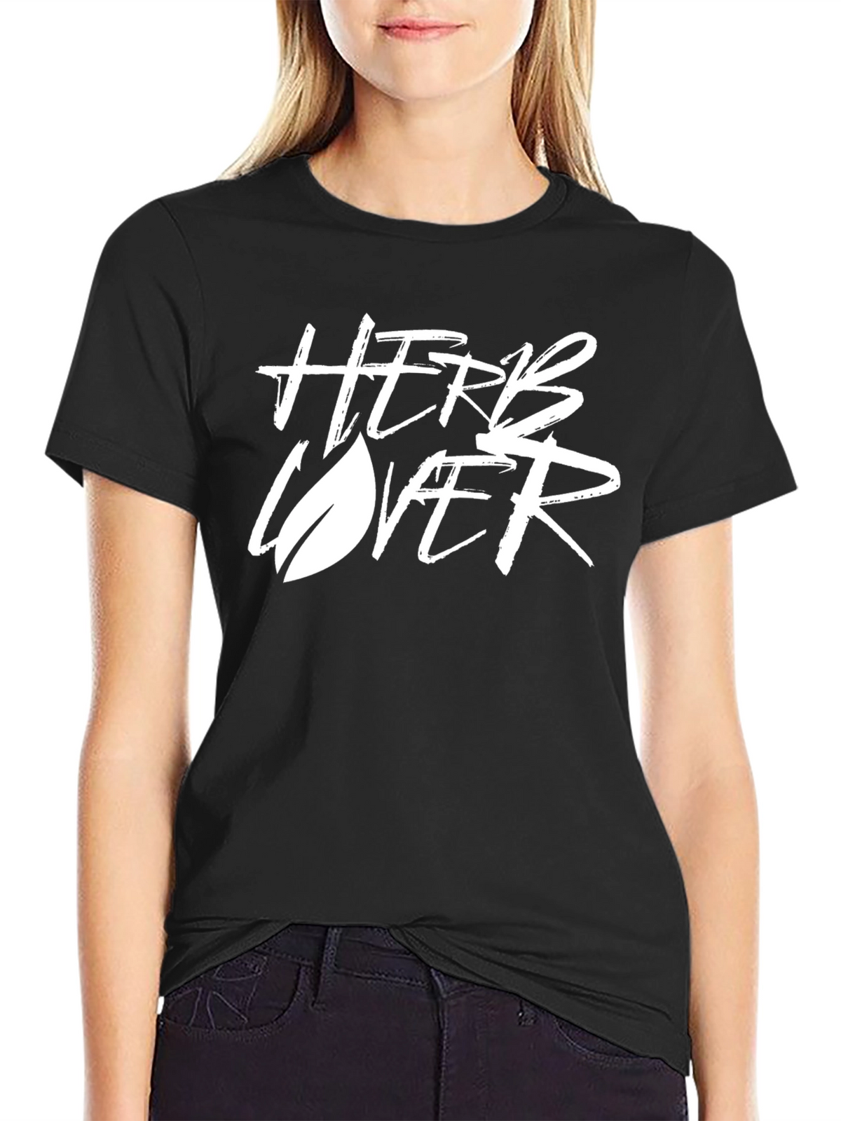 Herb Lover Graphic Tee - Stylish Black T-Shirt