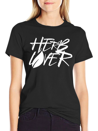 Herb Lover Graphic Tee - Stylish Black T-Shirt