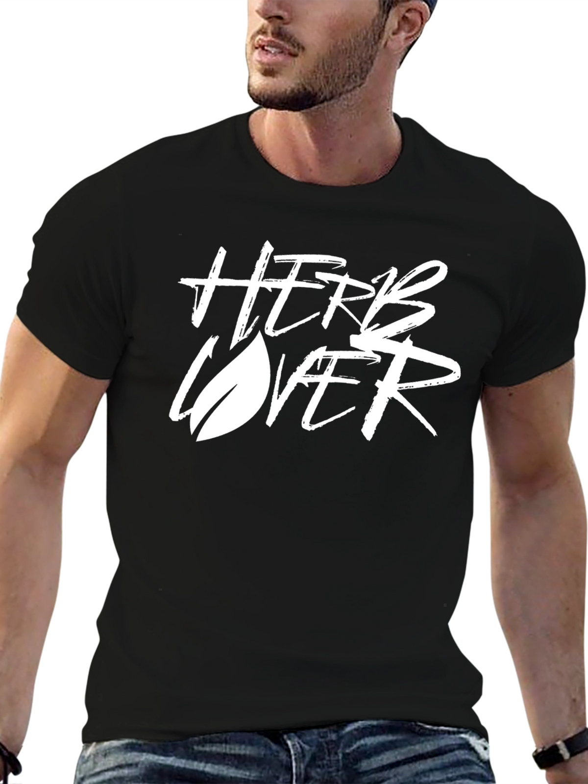 Herb Lover Graphic Tee - Stylish Black T-Shirt