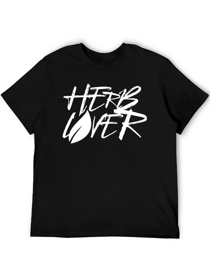 Herb Lover Graphic Tee - Stylish Black T-Shirt