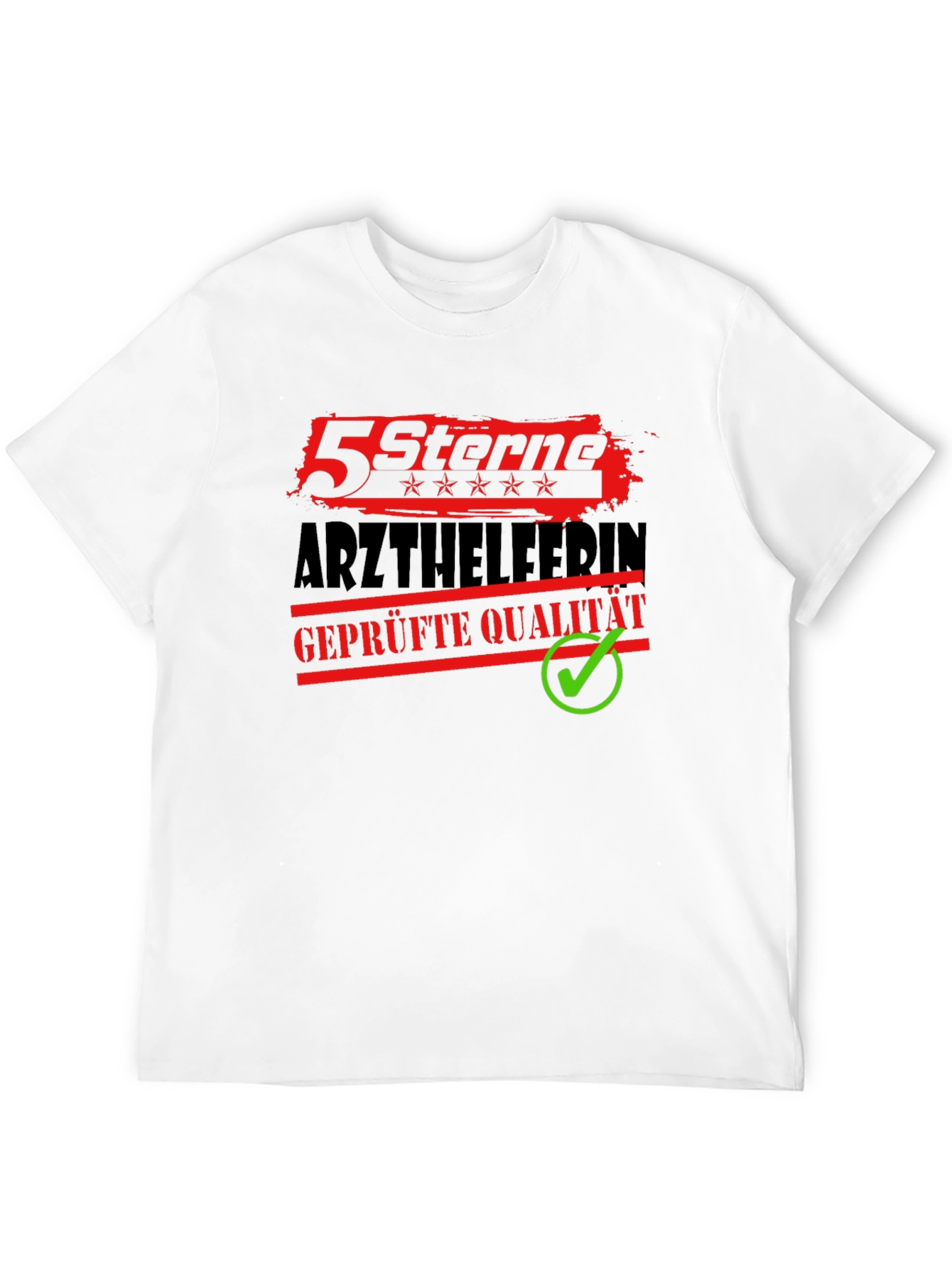5 Sterne Arzthelferin Black Graphic Tee