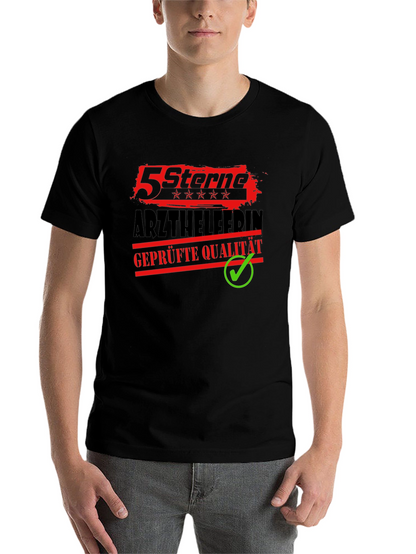 5 Sterne Arzthelferin Black Graphic Tee