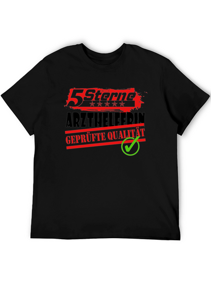 5 Sterne Arzthelferin Black Graphic Tee