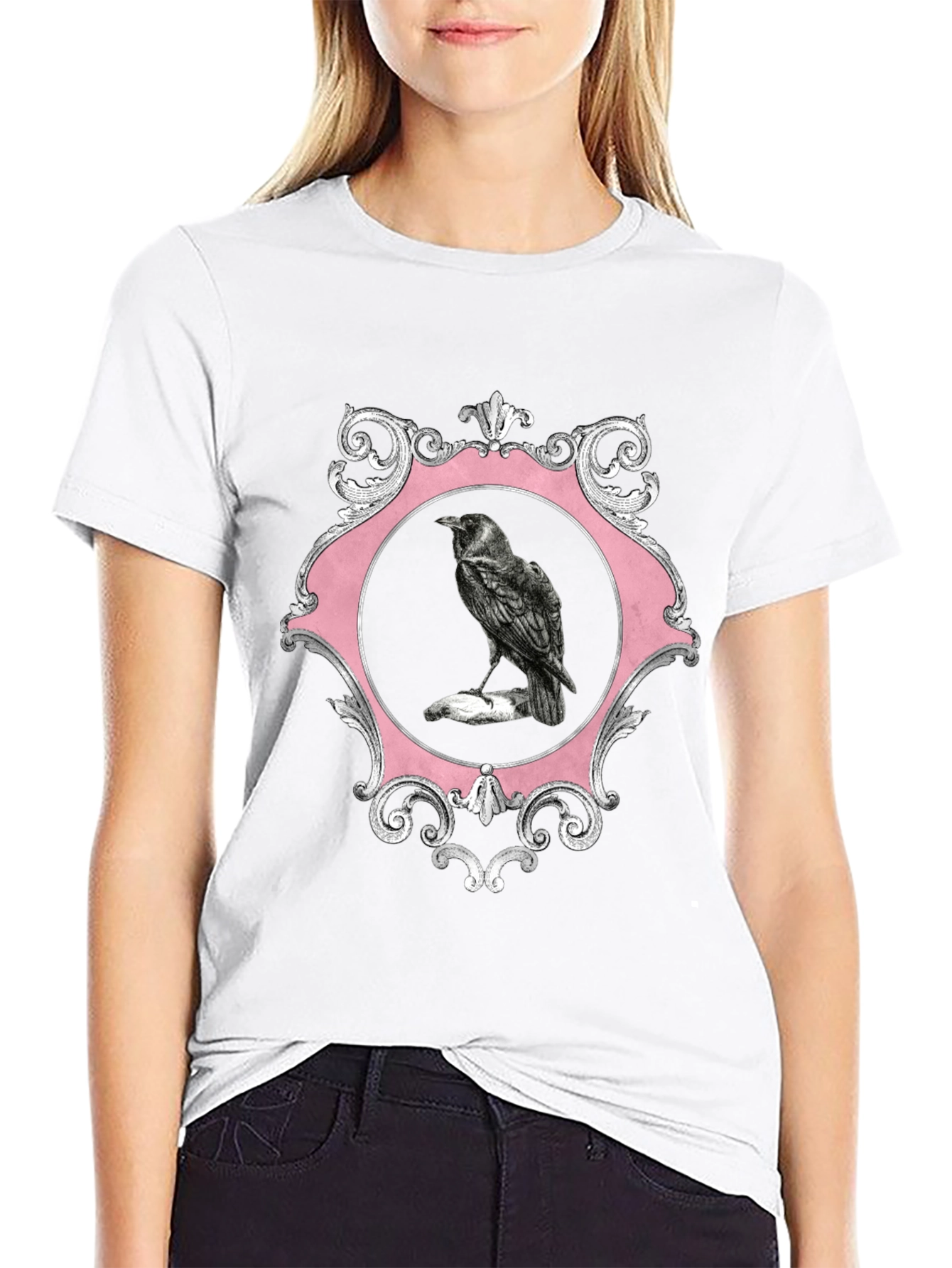 Raven Framed Graphic Tee - Mens Black T-Shirt