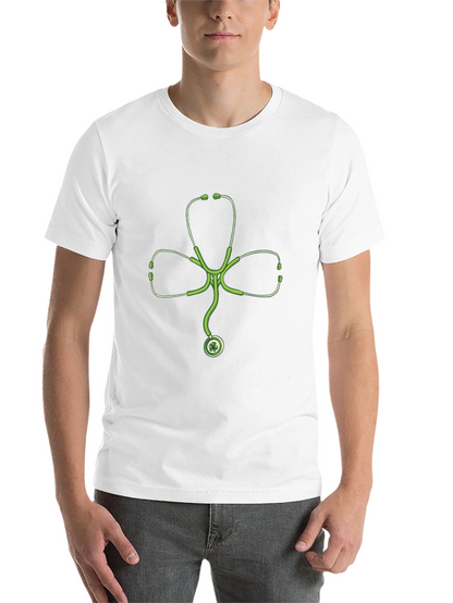 St Patricks Day Shamrock Stethoscope T-Shirt