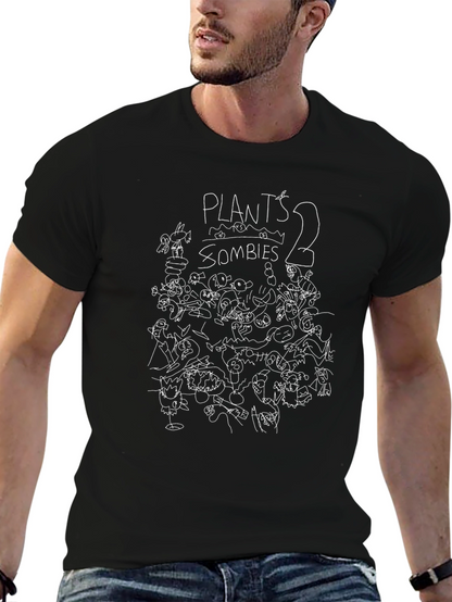 Plants vs Zombies 2 Scribble Art T-Shirt