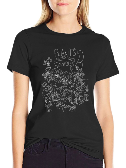 Plants vs Zombies 2 Scribble Art T-Shirt