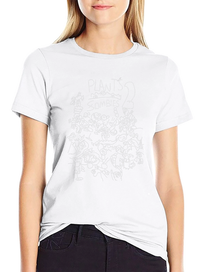 Plants vs Zombies 2 Scribble Art T-Shirt