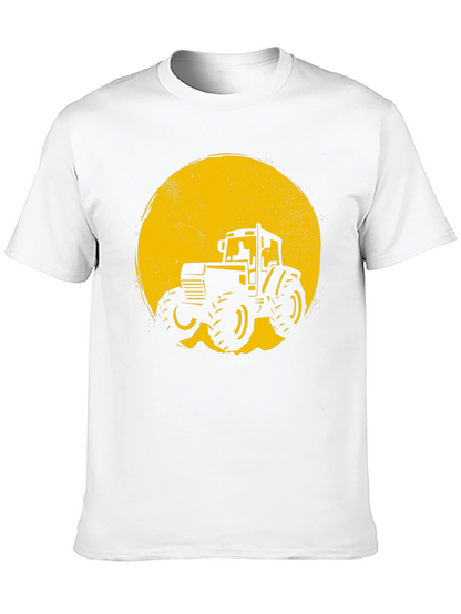 Tractor Graphic Tee - Black Cotton Blend