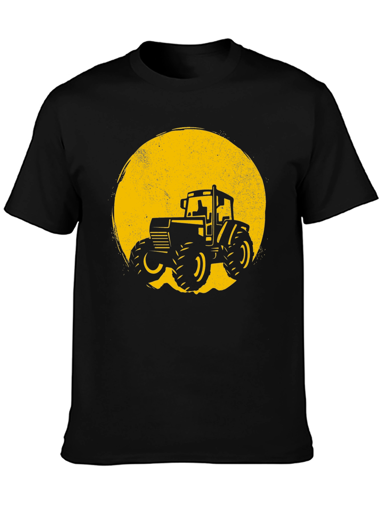 Tractor Graphic Tee - Black Cotton Blend