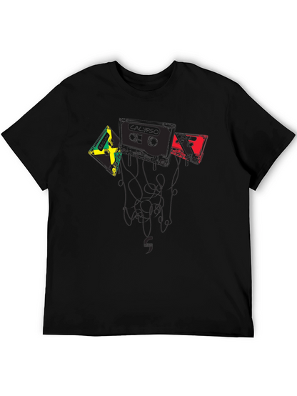 Reggae Music Cassette Tape Graphic Tee - Black