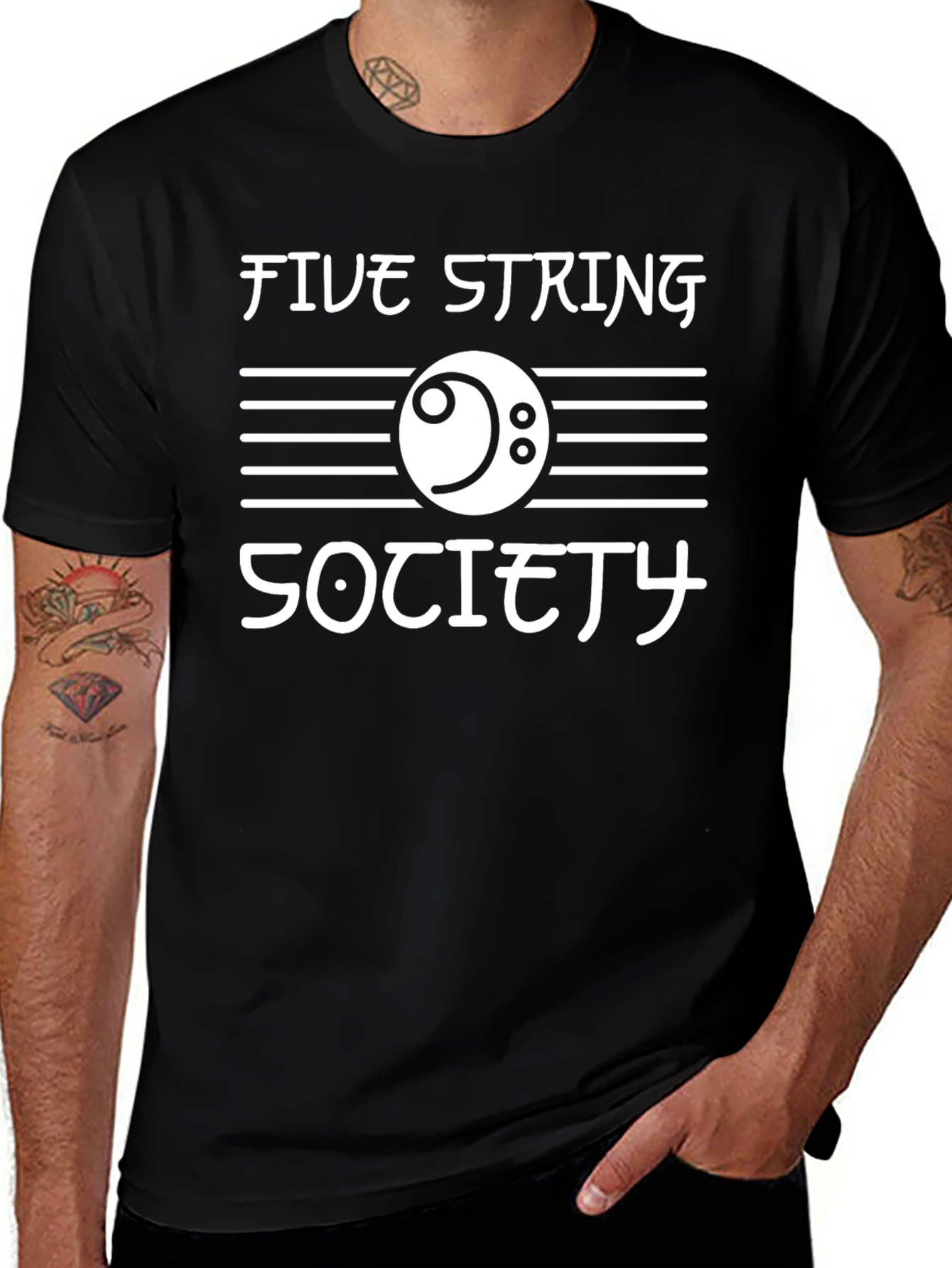 Five String Society Black T-Shirt