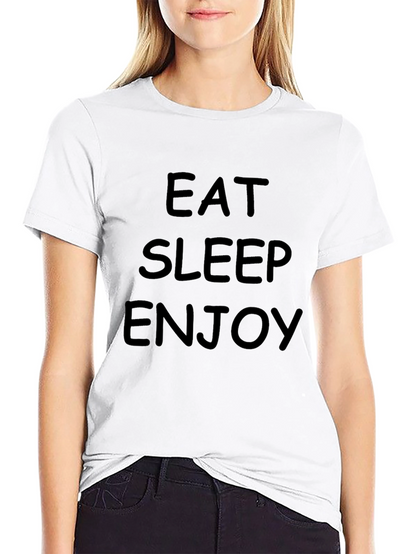 Eat Sleep Enjoy Mens Black T-Shirt