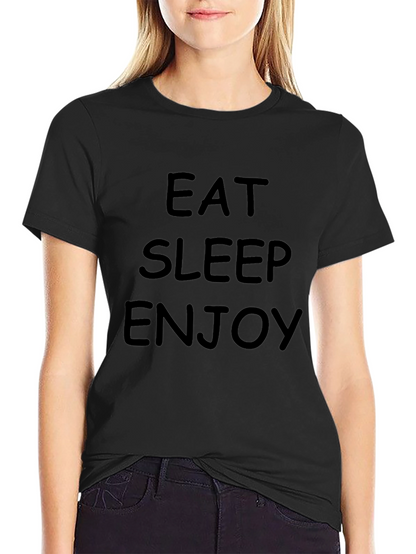 Eat Sleep Enjoy Mens Black T-Shirt