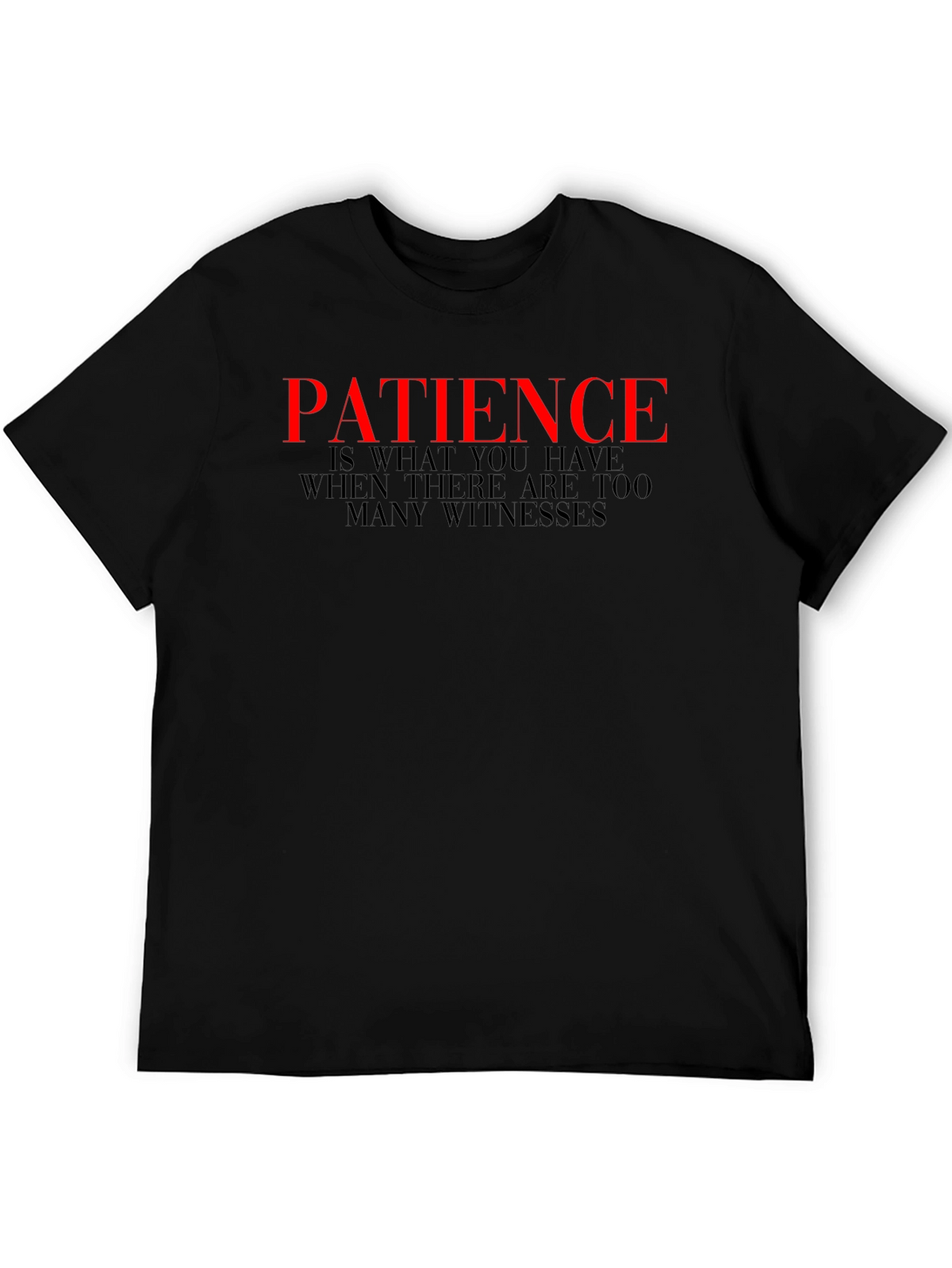 Patience Graphic Tee - Black