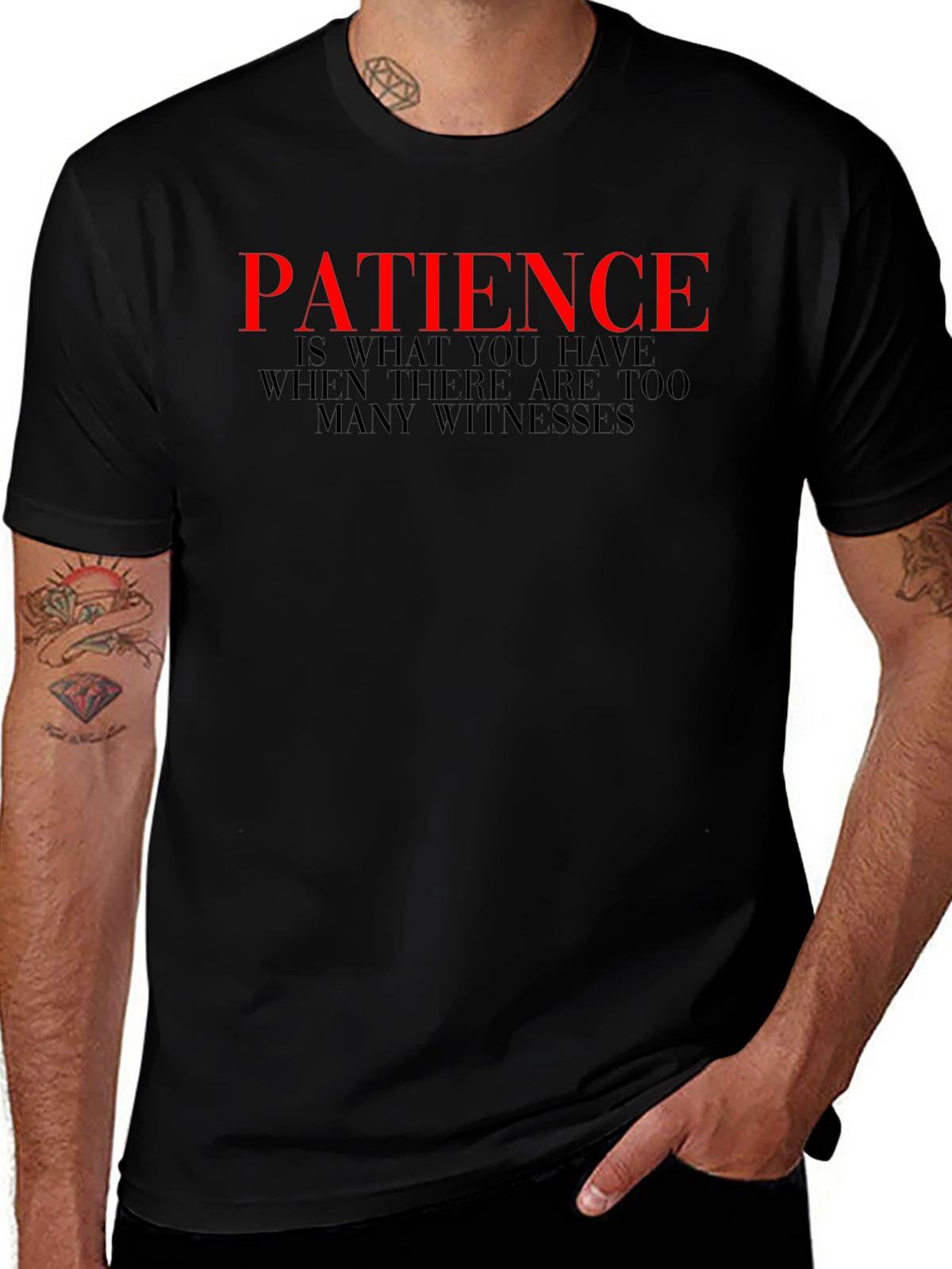 Patience Graphic Tee - Black